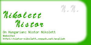 nikolett nistor business card